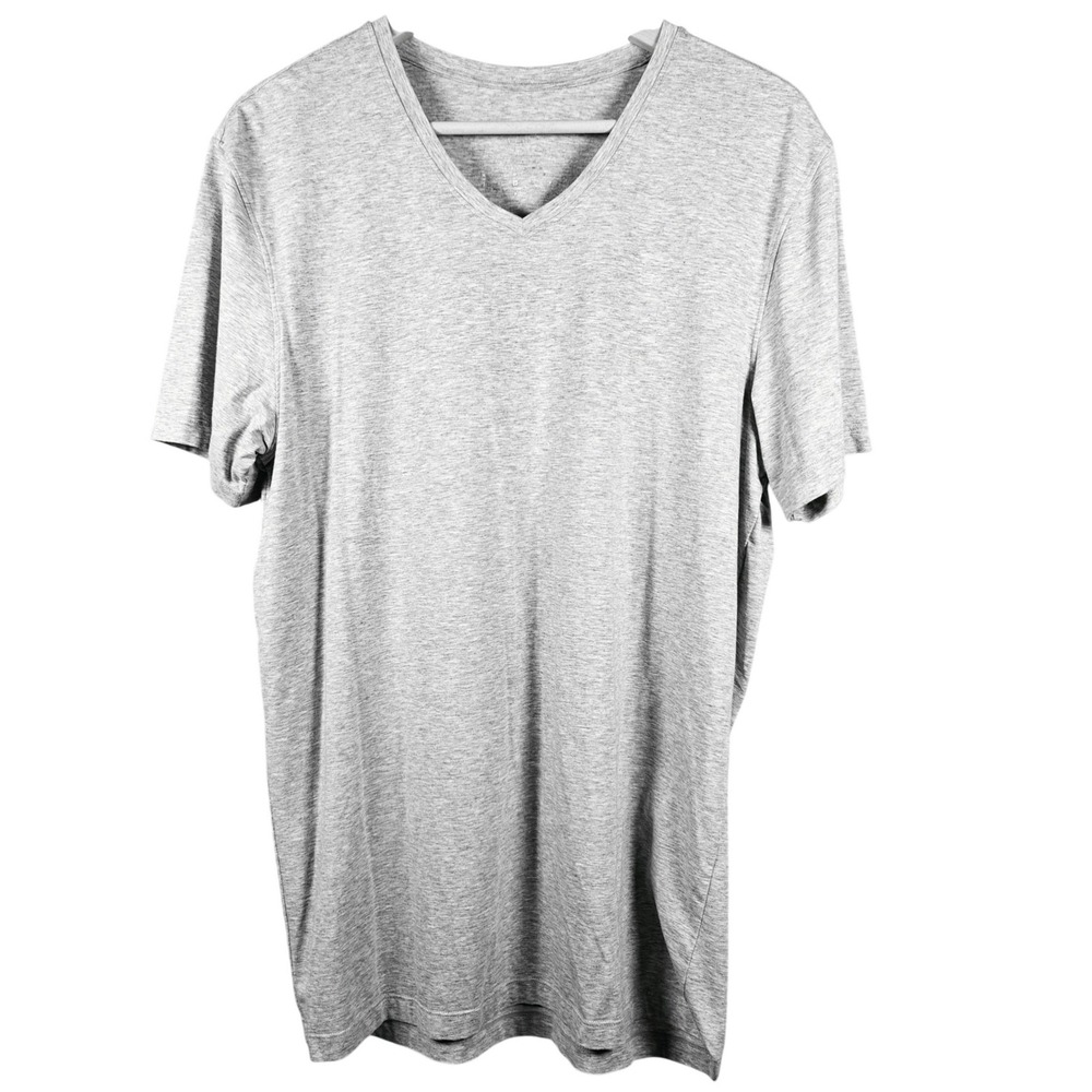 DAVID Archy Mens Heather Gray V Neck Short‎ Sleeve T Shirt Size M